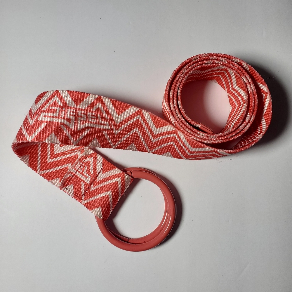 Diesel Vintage Retro‎ Chevron Red and White  Belt Size 36"